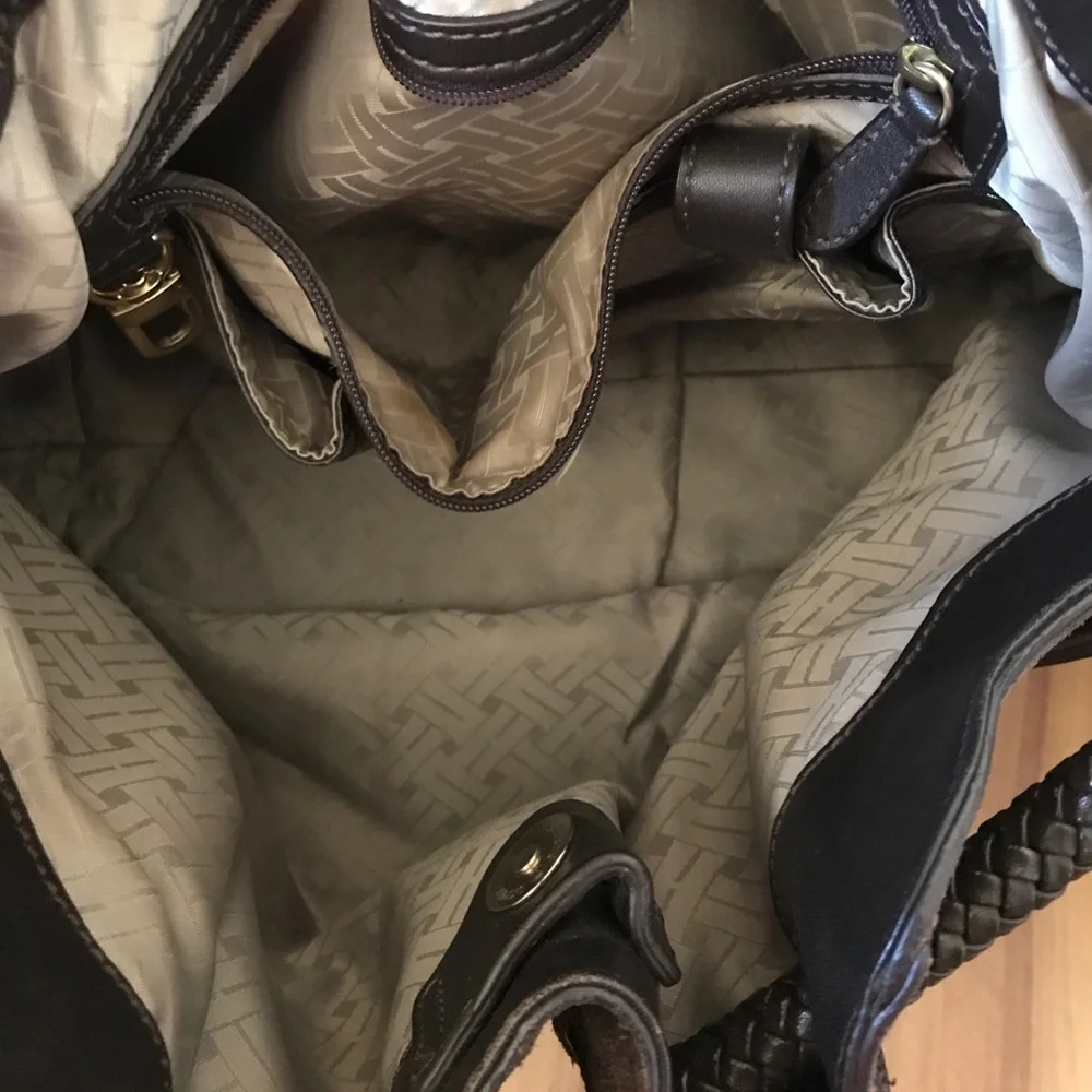 Cole Haan suede hobo handbag